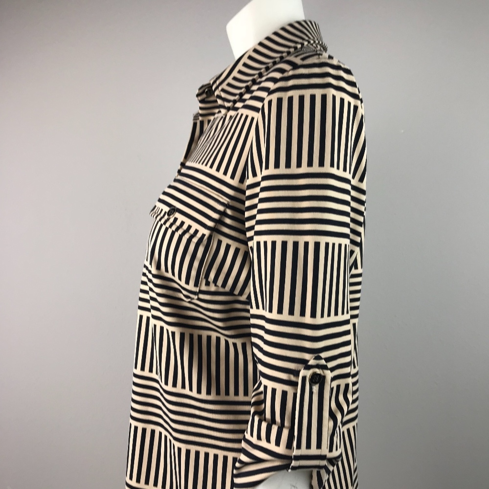 J. Mclaughlin Women's size M Striped Shirt - Picture 4 of 8